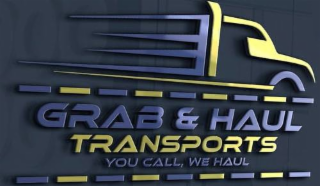 GRAB & HAUL TRANSPORTS YOU CALL, WE HAUL logo
