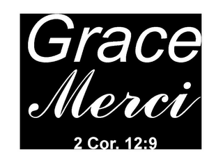 GRACE MERCI 2 COR. 12:9. logo