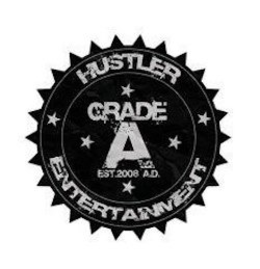 GRADE A HUSTLER ENTERTAINMENT EST. 2008 A.D. logo