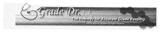 GRADE DR. THE REMEDY FOR ACCURATE GRADE KEEPING logo