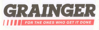 GRAINGER FOR THE ONES WHO GET IT DONE logo
