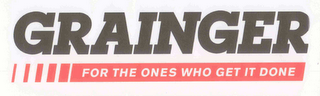 GRAINGER FOR THE ONES WHO GET IT DONE logo