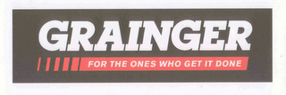 GRAINGER FOR THE ONES WHO GET IT DONE logo