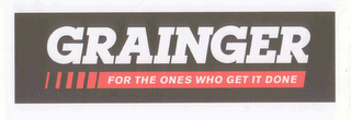 GRAINGER FOR THE ONES WHO GET IT DONE logo