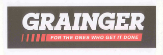 GRAINGER FOR THE ONES WHO GET IT DONE logo