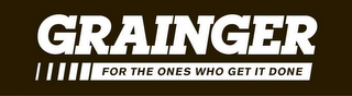 GRAINGER FOR THE ONES WHO GET IT DONE logo