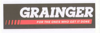 GRAINGER FOR THE ONES WHO GET IT DONE logo