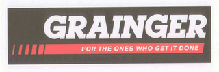 GRAINGER FOR THE ONES WHO GET IT DONE logo