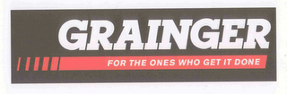 GRAINGER FOR THE ONES WHO GET IT DONE logo
