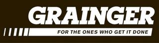 GRAINGER FOR THE ONES WHO GET IT DONE logo