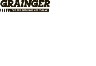GRAINGER FOR THE ONES WHO GET IT DONE logo
