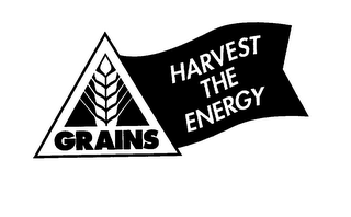 GRAINS HARVEST THE ENERGY logo