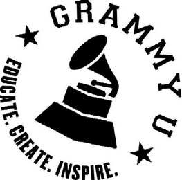GRAMMY U EDUCATE. CREATE. INSPIRE. logo