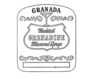 GRANADA G COCKTAIL GRENADINE FLAVORED SYRUP logo