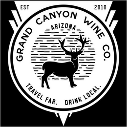 GRAND CANYON WINE CO. ARIZONA TRADE FAR. DRINK LOCAL, EST 2010 logo