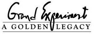 GRAND EXPERIMENT A GOLDEN LEGACY logo