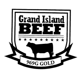 GRAND ISLAND BEEF 969G GOLD logo