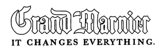 GRAND MARNIER IT CHANGES EVERYTHING. logo
