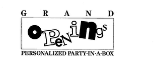 GRAND OPENINGS PERSONALIZED PARTY-IN-A-BOX logo