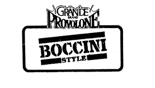 GRANDE BRAND PROVOLONE BOCCINI STYLE logo