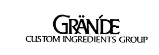 GRANDE CUSTOM INGREDIENTS GROUP logo