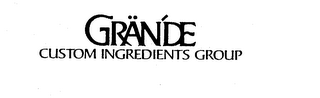 GRANDE CUSTOM INGREDIENTS GROUP logo
