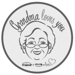 GRANDMA LOVES YOU + = LOVE logo
