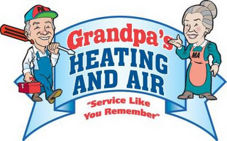 GRANDPAS HEATING AND AIR "SERVICE LIKE YOU REMEMBER" logo