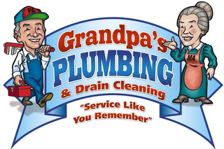 GRANDPA'S PLUMBING & DRAIN CLEANING "SERVICE LIKE YOU REMEMBER" logo