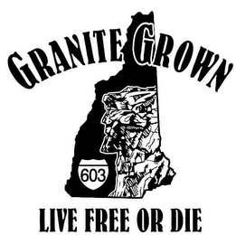 GRANITE GROWN 603 LIVE FREE OR DIE logo