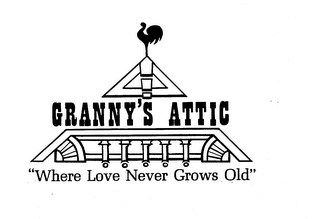 GRANNY'S ATTIC "WHERE LOVE NEVER GROWS OLD" logo