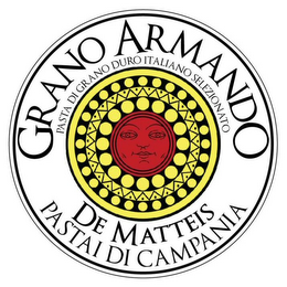 GRANO ARMANDO PASTA DI GRANO DURO ITALIANO SELEZIONATO DE MATTEIS PASTAI DI CAMPANIA logo