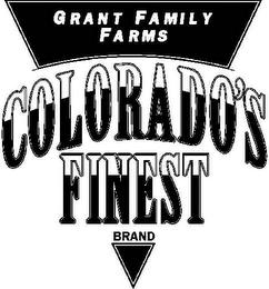 GRANT FAMILY FARMS COLORADO'S FINEST BRAND logo