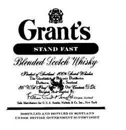 GRANT'S STAND FAST BLENDED SCOTCH WHISKY logo