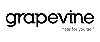 GRAPEVINE HEAR FOR YOURSELF logo