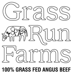 GRASS RUN FARMS 100% GRASS FED ANGUS BEEF logo
