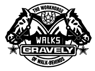 GRAVELY WALKS THE WORKHORSE OF WALK-BEHINDS logo