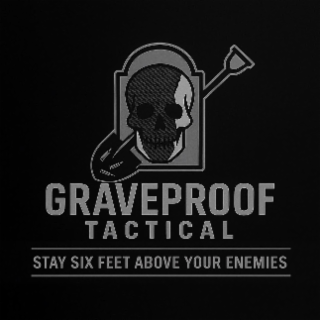 GRAVEPROOF TACTICAL STAY SIX FEET ABOVE YOUR ENEMIES logo