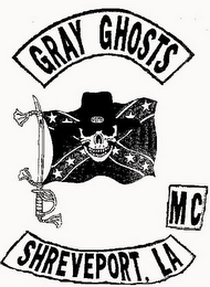 GRAY GHOSTS MC SHREVEPORT, LA GGMC logo