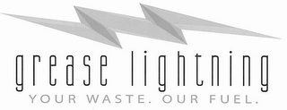 GREASE LIGHTNING YOUR WASTE. OUR FUEL. logo