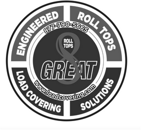 GREAT 8 ROLL TOPS ENGINEERED ROLL TOPS LOAD COVERING SOLUTIONS 877-790-5665 WWW.LOADCOVERING.COM logo