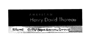 GREAT AMERICAN THOUGHT: HENRY DAVID THOREAU VOLUME I 1998 BEYERS INTERACTIVE GROUP logo