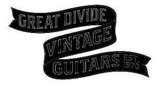 GREAT DIVIDE VINTAGE GUITARS EST. 1970 logo