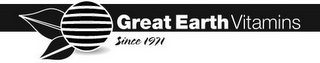 GREAT EARTH VITAMINS SINCE 1971 logo