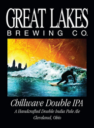 GREAT LAKES BREWING CO. CHILLWAVE DOUBLE IPA A HANDCRAFTED DOUBLE INDIA PALE ALE CLEVELAND, OHIO logo