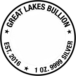 * GREAT LAKES BULLION EST. 2016 * 1 OZ.9999 SILVER * logo