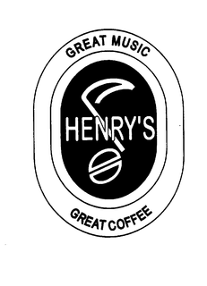 GREAT MUSIC HENRY'S GREAT COFFEE logo