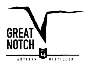 GREAT NOTCH EST. 14 ARTISAN DISTILLED logo