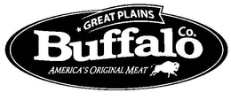 GREAT PLAINS BUFFALO CO. AMERICA'S ORIGINAL MEAT logo