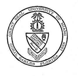GREAT SEAL UNIVERSITY OF MIAMI CORAL GABLES FLORIDA 1925 logo
